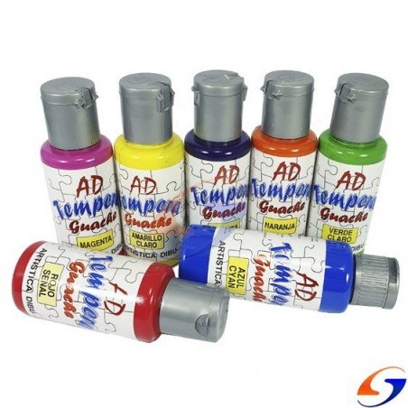 TEMPERA GUACHE AD 50ML VARIOS COLORES.