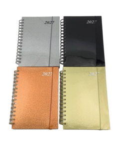 AGENDA 2027 CON GLITTER A5 C/ESPIRAL