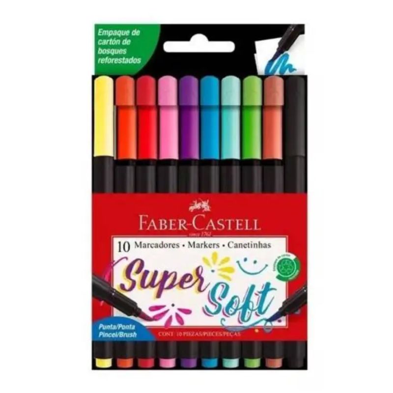MARCADORES FABER CASTELL SUPERSOFT X10
