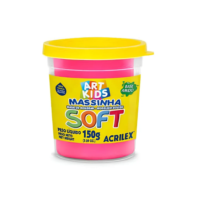 MASA SOFT ACRILEX FUCSIA 150 GRAMOS.