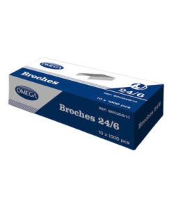 BROCHE OMEGA 24/6 CAJA X 1000 UNIDADES.