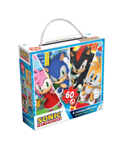 PUZZLE 4 EN 1 SONIC DE 60PCS