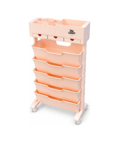 ORGANIZADOR PLÁSTICO VERTICAL C/6 BANDEJAS ROSA PASTEL IBI CRAFT