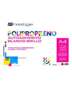 PAPEL AUTOADHESIVO POLIPROPILENO 60MIC