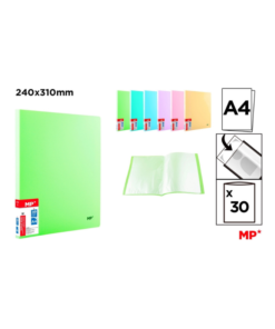 CARPETA C/30 FUNDAS COLOR PASTEL MAIN PAPER
