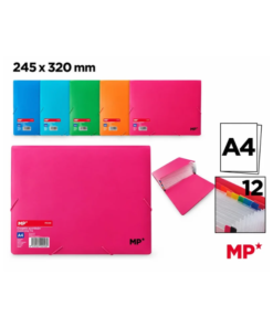 CARPETA C/12 DIVISIONES A4 C/ELASTICO MAIN PAPER