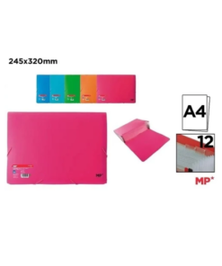 CARPETA C/12 DIVISIONES A4 C/ELASTICO MAIN PAPER