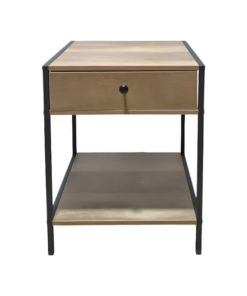 MESA DE LUZ CON CAJÓN Y ESTANTE