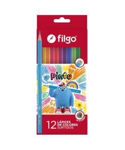 LÁPICES DE COLORES PINTO 12 UNIDADES FILGO