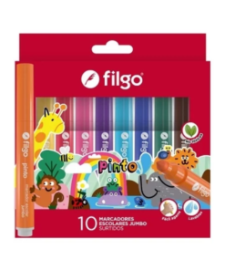 MARCADORES JUMBO 10 COLORES PINTO FILGO