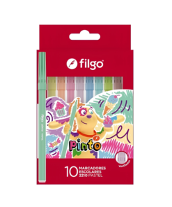 MARCADORES 10 COLORES PASTEL PINTO FILGO