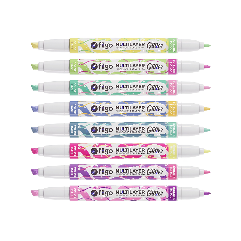 RESALTADORES DOBLE PUNTA CON GLITTER
