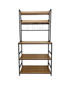 MUEBLE ORGANIZADOR 5 ESTANTES CON GANCHERA